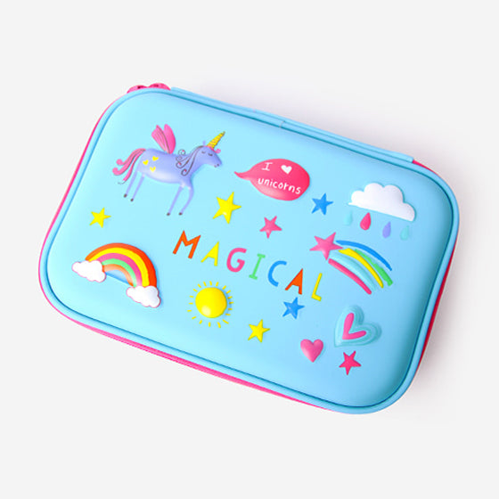 Unicorn Lotus Blue pencil case