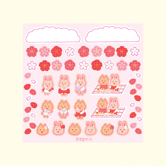 [Bbu village] Cherry blossoms Sticker