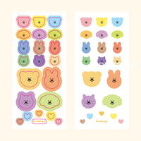 [Gomdunge] Middle&Big face Sticker - Pastel