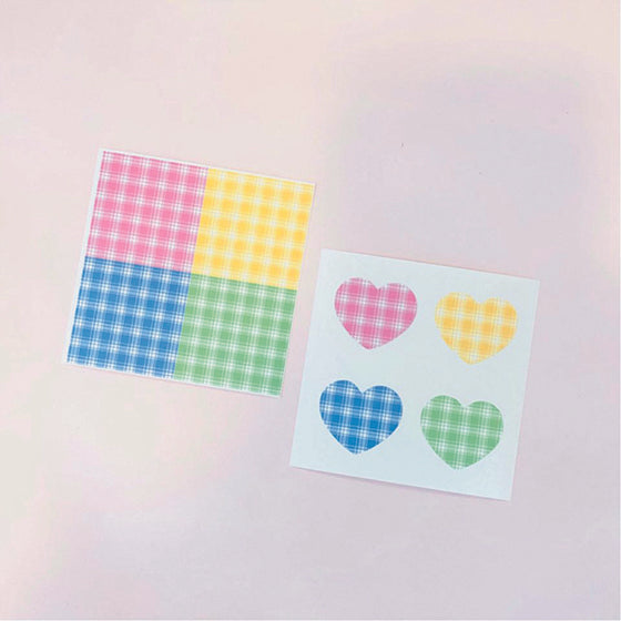 [Ddungchi] Pastel heart Die cutting Sticker