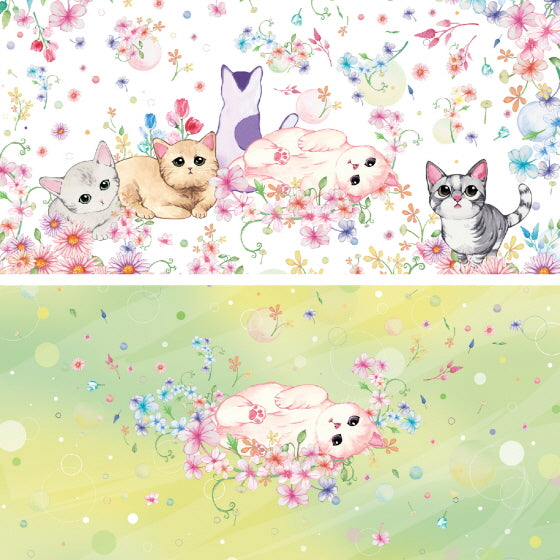 Wrapping paper - cat&garden