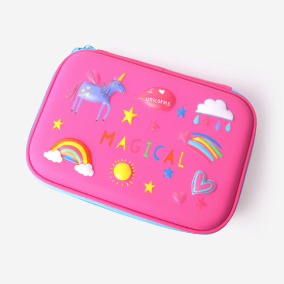 Unicorn hotpink pencil case