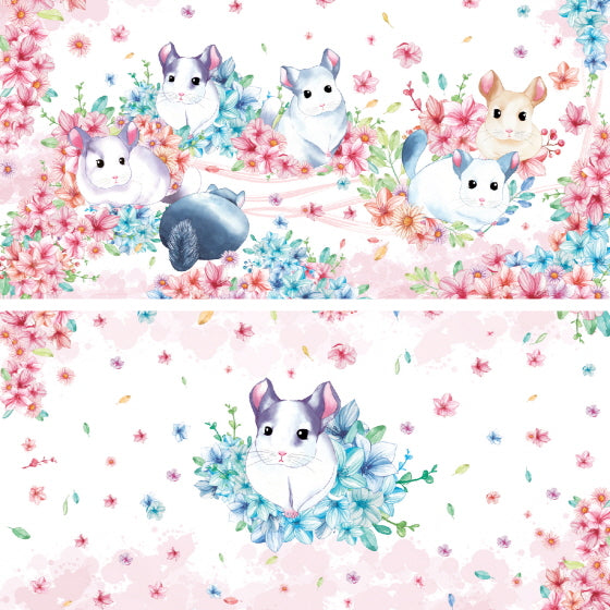 Wrapping paper - chinchilla&flower