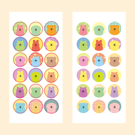 [Gomdunge] Circle Animals Sticker