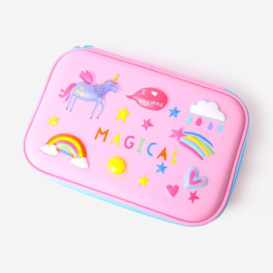 Unicorn pink pencil case