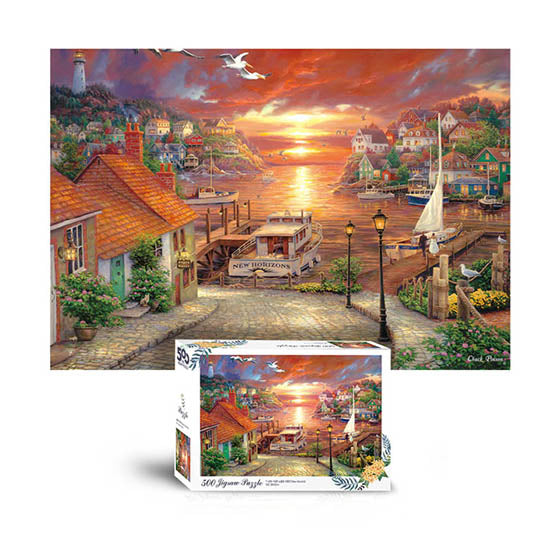 Scene Jigsaw Puzzle 500pcs Sunset horizon(T-A05-1008)